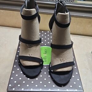 Kelly & Katie Black Strappy Heels